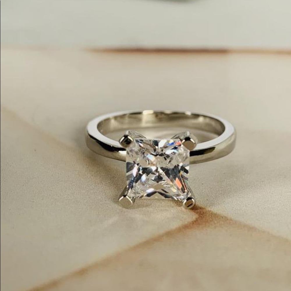 Sterling Princess Cubic Zirconia Ring